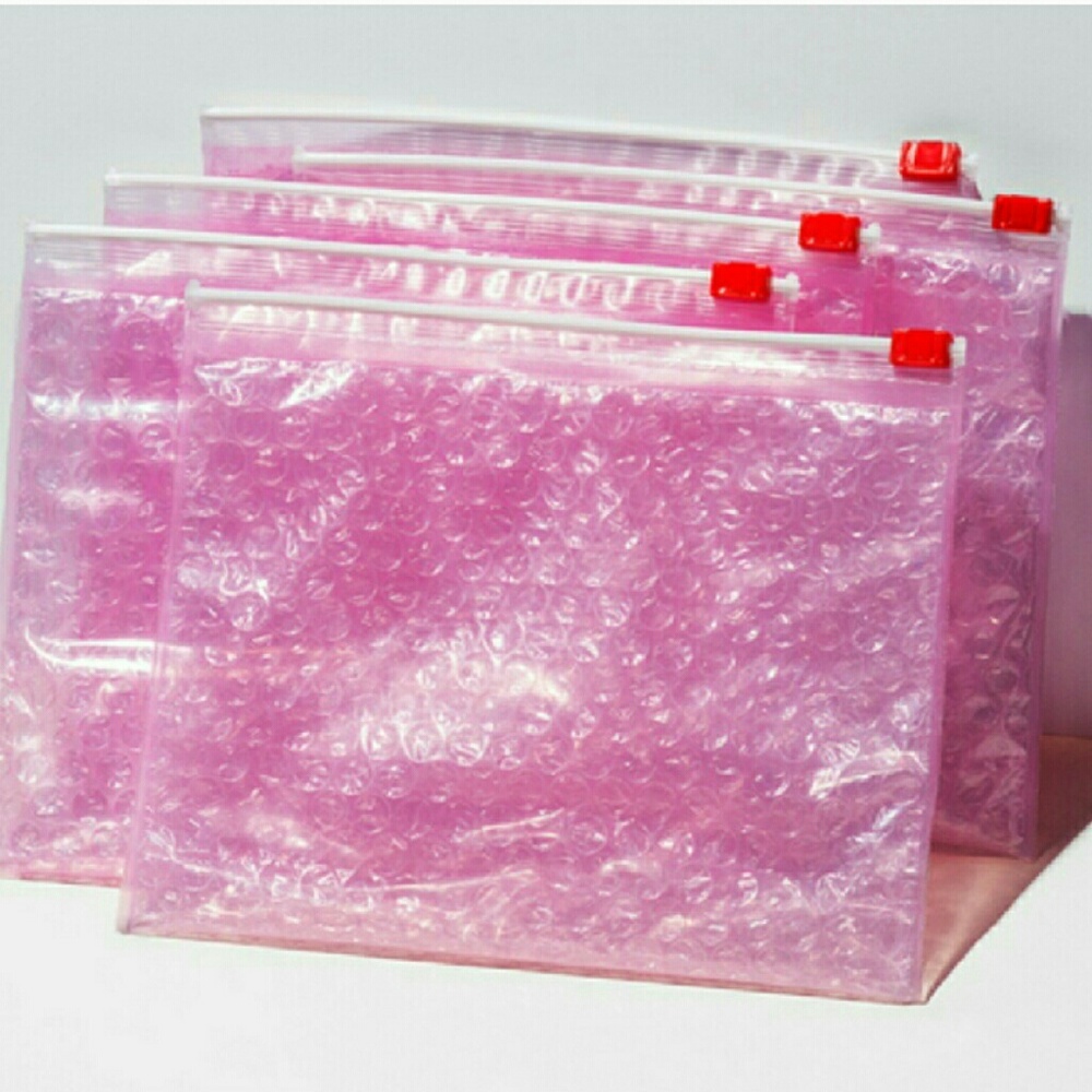 Two glossier bubble pouches